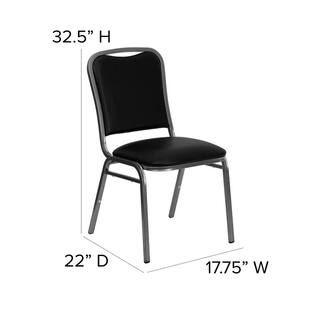 Carnegy Avenue Black Vinyl Banquet Chair CGA-FD-2723-BL-HD