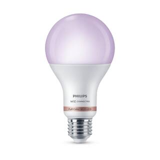 Philips 100-Watt Equivalent A21 LED Smart Wi-Fi Colr Changing Light Bulb powered by WiZ with Bluetooth (4-Pack) 562405