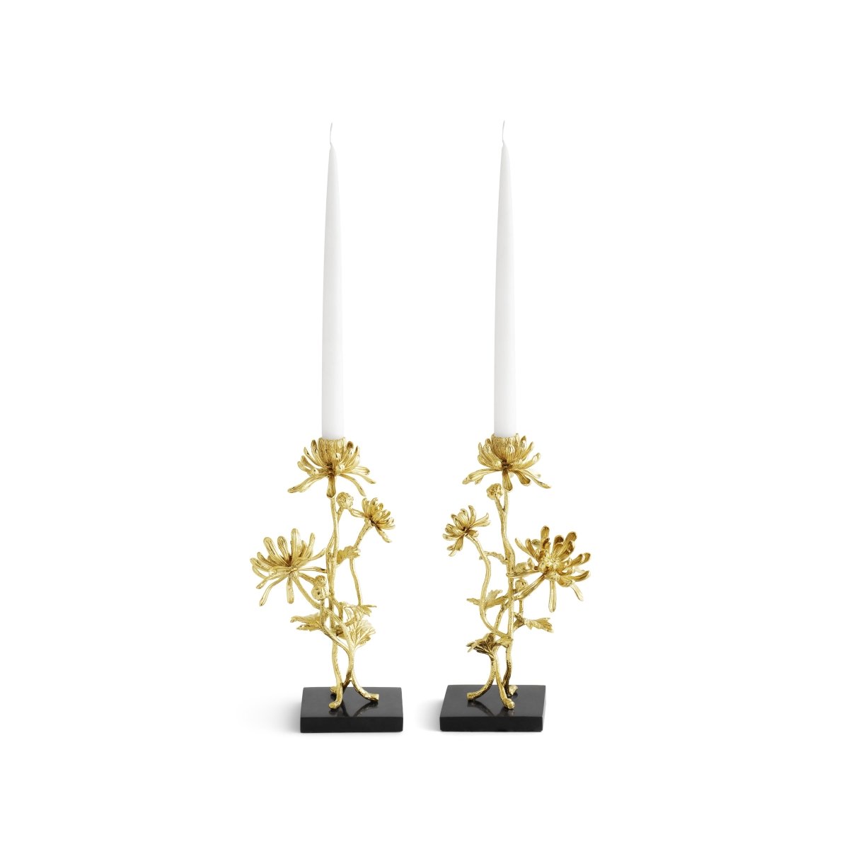 Dahlia Tall Candleholders S/2