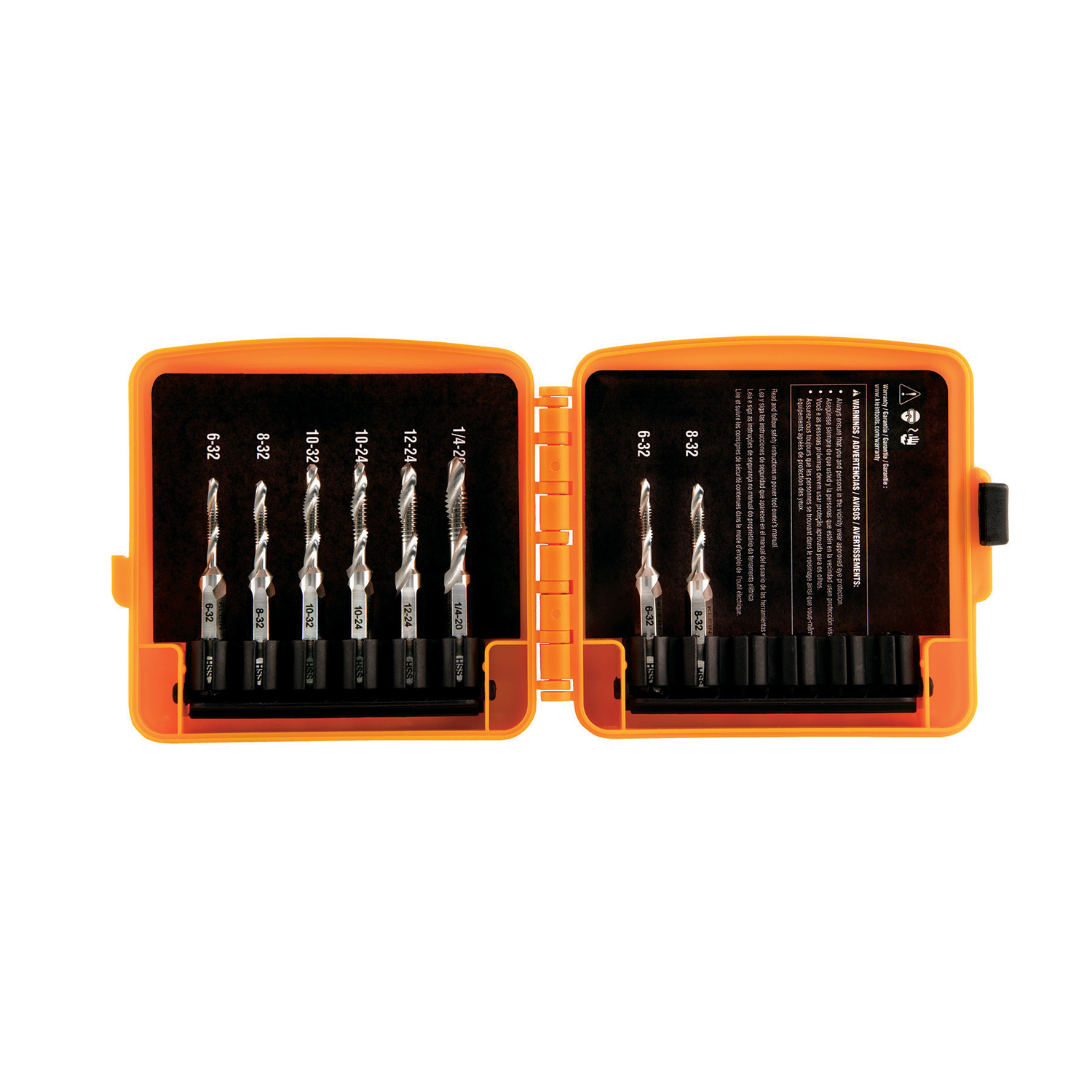 Klein Tools High Speed Steel Drill and Tap Bit Set 8 pc