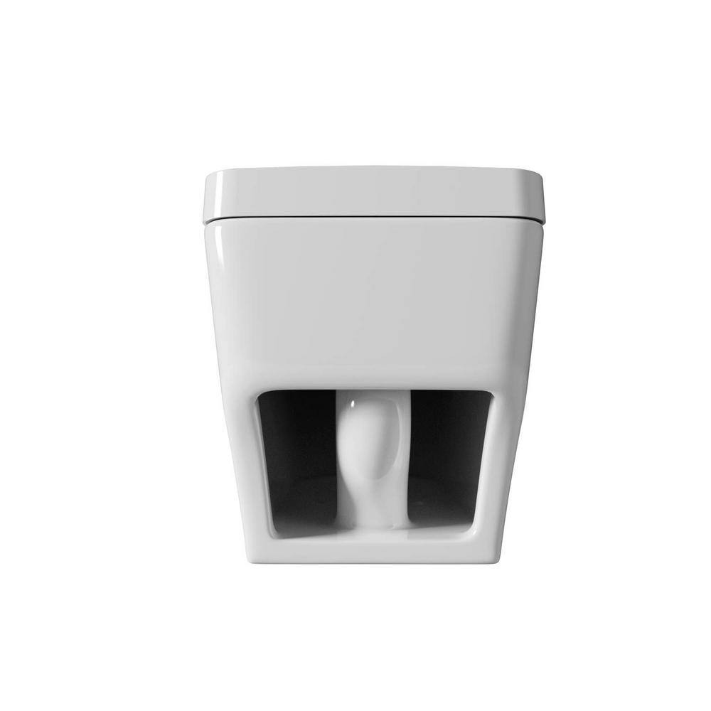 tunuo Smart Auto Open 1-Piece 1.32 GPF Single Flush Elongated Toilet in. White Seat Included with Remote Control SFWF-W15668BT