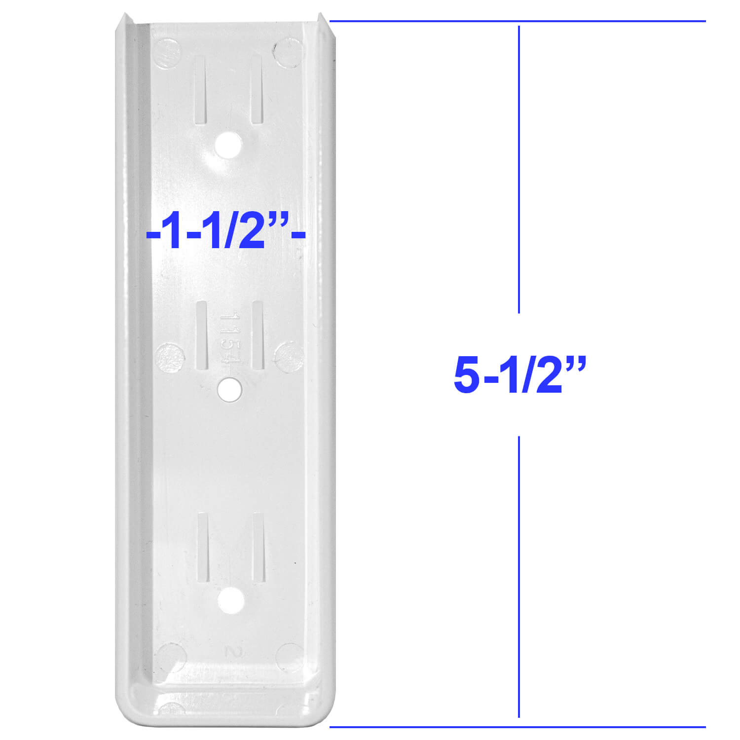 Jake Sales Brand Vinyl Fence Railing Mounting Bracket -  For 1-1/2" x 5-1/2" Vinyl Fence Rail - Each