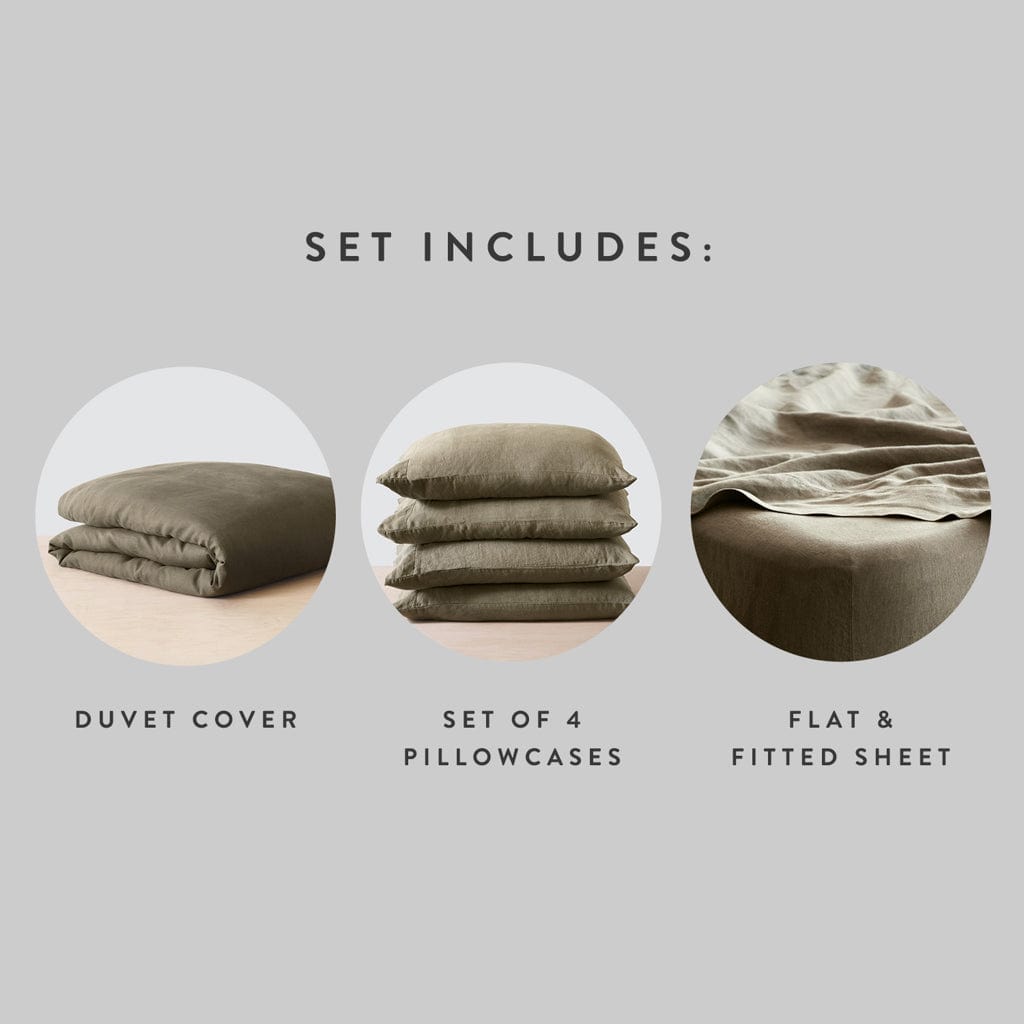 Stonewashed Linen Bed Bundle