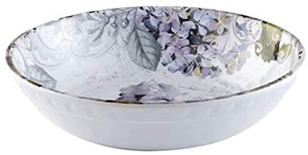 Northeast Home Goods Lavender Floral Heavyweight Melamine Cereal Salad Bowls， Set of 4