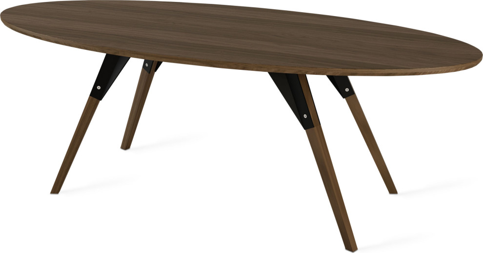 Clarke Thin Oval Coffee Table   Midcentury   Coffee Tables   by HedgeApple  Houzz