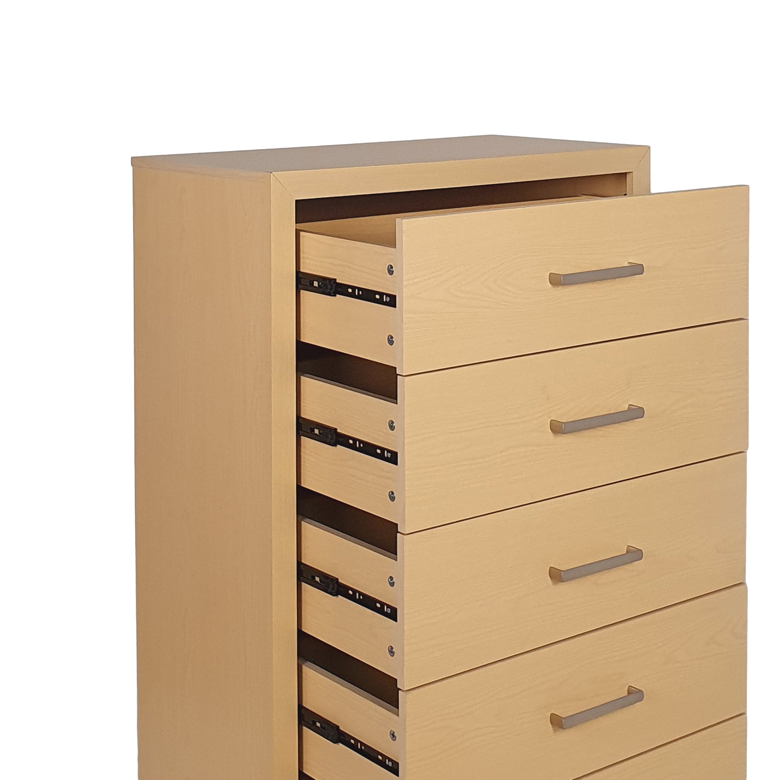 Borah Contemporary Faux Wood 5 Drawer Dresser