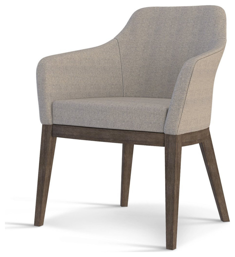 Michael Dining Arm Chair Marley Graphite   Midcentury   Dining Chairs   by AED Luxury Home Decor  Houzz