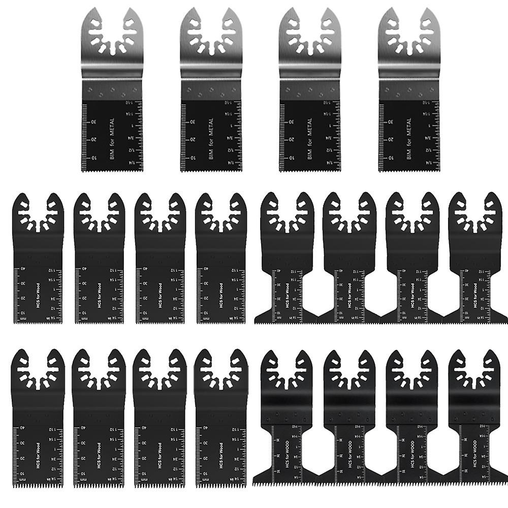 20Pcs Oscillating Multitool Blades Set Precision for Wood and Metal Oscillating Saw Blades Kit