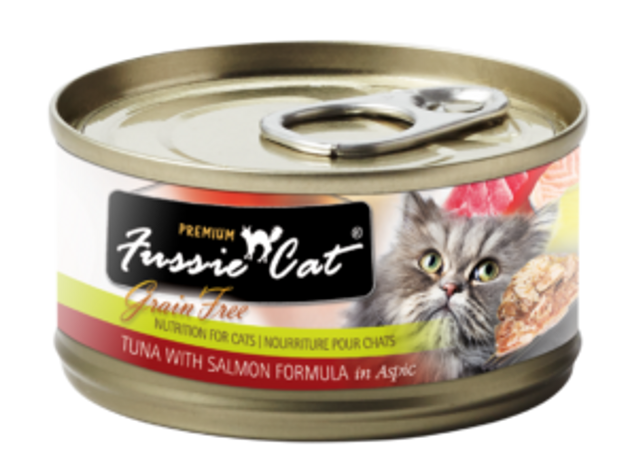 Fussie Cat Tuna and Salmon， 2.8oz