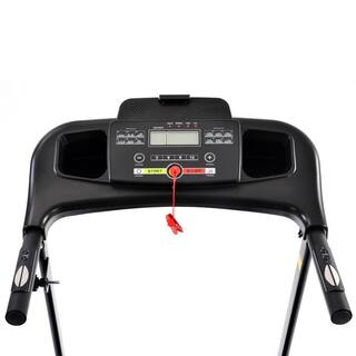 Tidoin 2.5 HP Black Stainless Steel Folable Electric Treadmill with Bluetooth Music 5 in. LCD Display and Heart Rate Sensor SHU-YDW2-107
