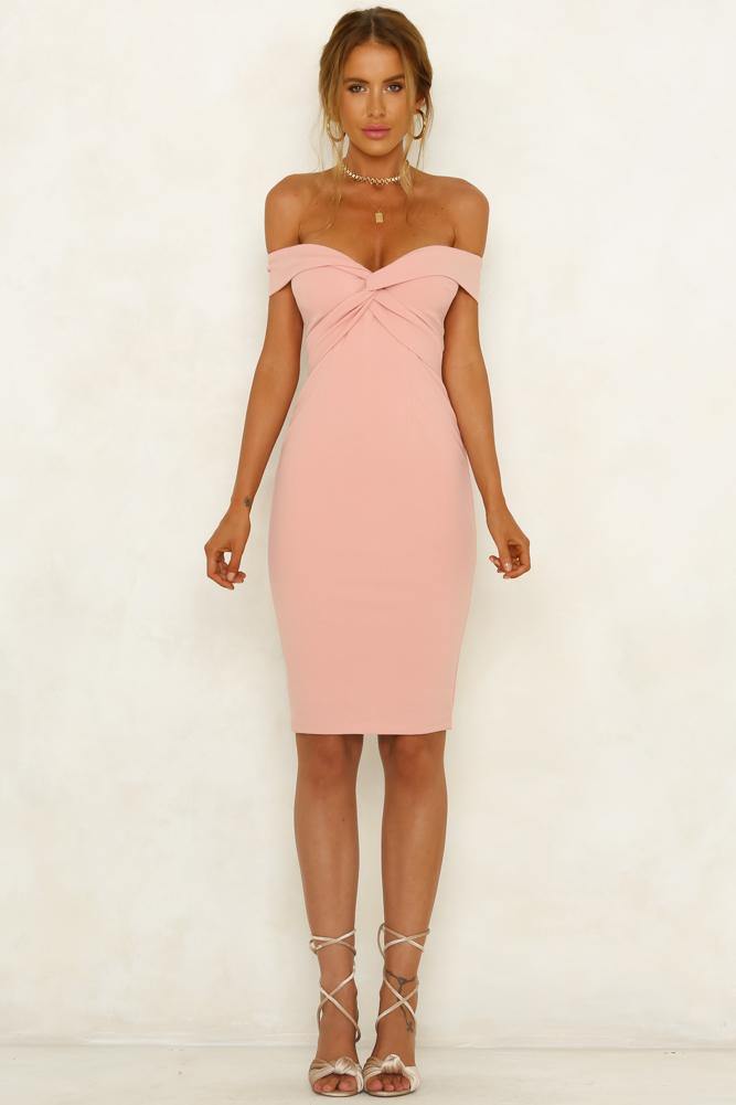 Heavy On Your Heartstrings Dress Blush