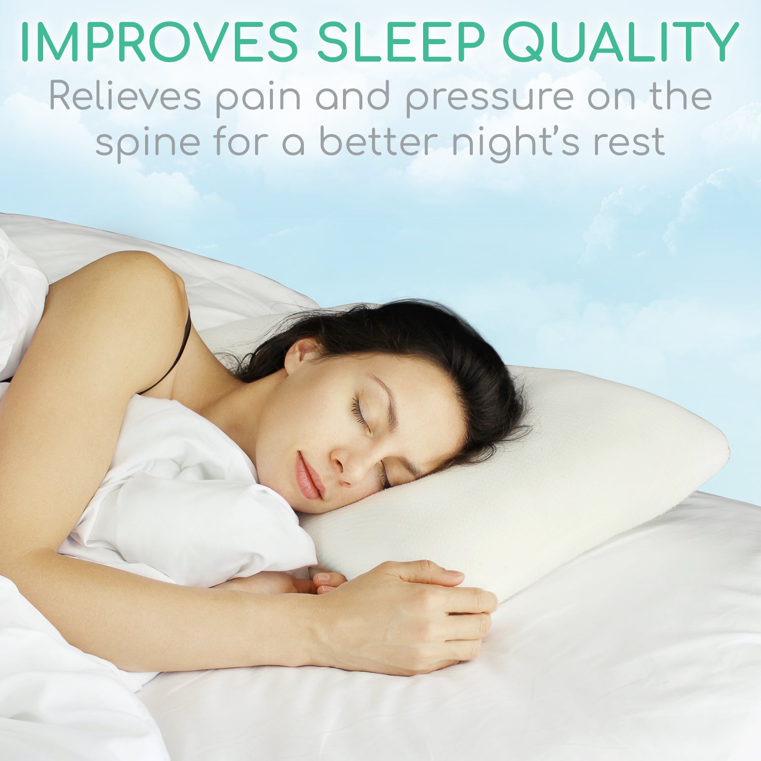 Xtra-Comfort Chiropractic Pillow, Memory Foam Pillow For Cervical Support