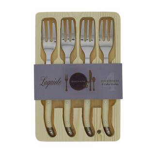 French Home Laguiole Faux Ivory Cake Forks (Set of 4) LG091