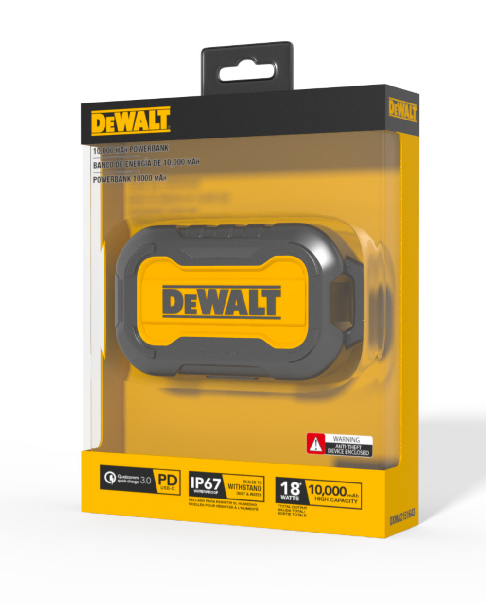 DEWALT ​Micro ​USB ​Power ​Bank 18 Watts 10000 mAh