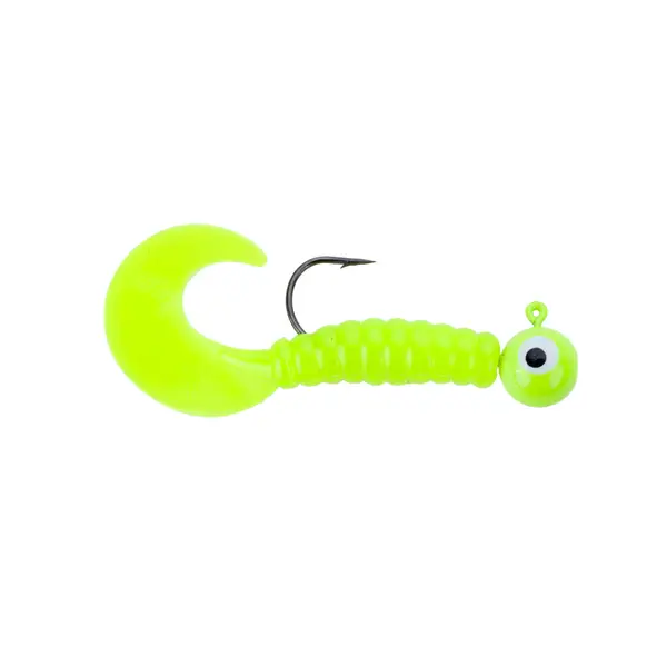 Johnson 1/8 oz Chartreuse Swimming Grub