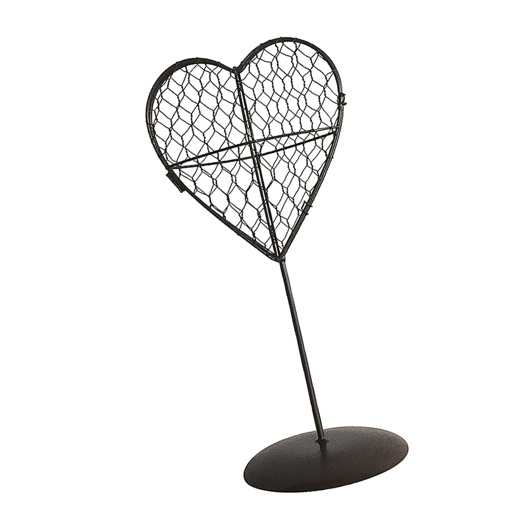 Heart Succulent Pot Standing Planter Plant Holder Basket Made of Wire