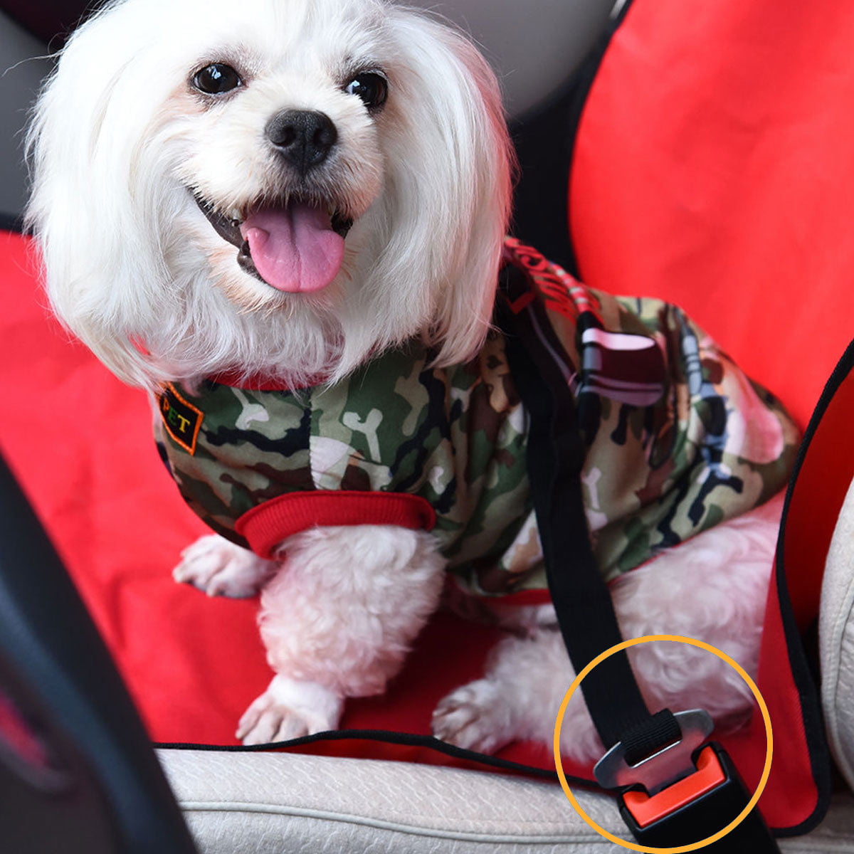 TSV 2Pcs Dog Leash Seat Belt Pet Car Seatbelt Safety Lead with Swivel Clip and Adjustable Length for Dogs and Cats， Black Seatbelt Harness for All Vehicles