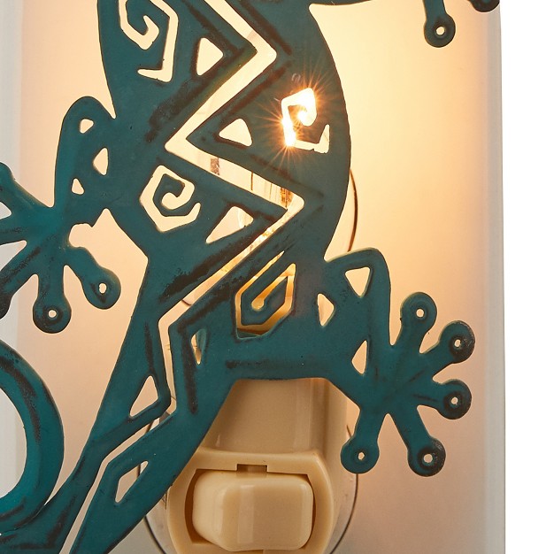 Park Designs Gecko Night Light Turquoise