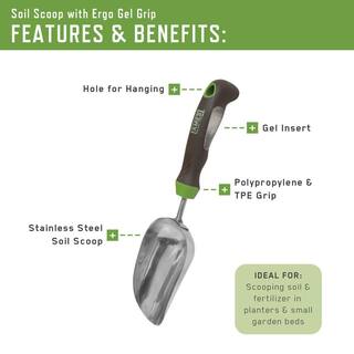 Ames 5.3 in. Handle Ergo Gel Grip Garden Trowel Scoop 2445400