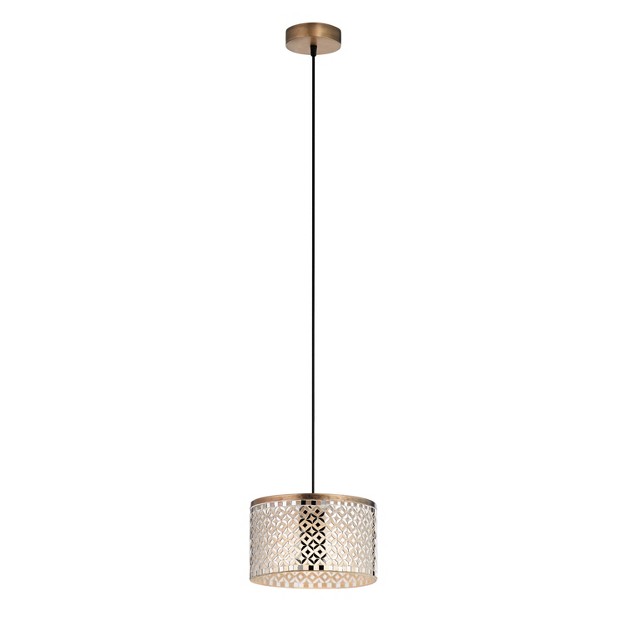 Parvinda Silver white And Brass Pendant Lamp River Of Goods