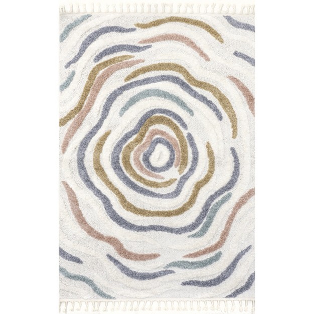 Nuloom Adette Abstract Swirl Kids Tassel Area Rug