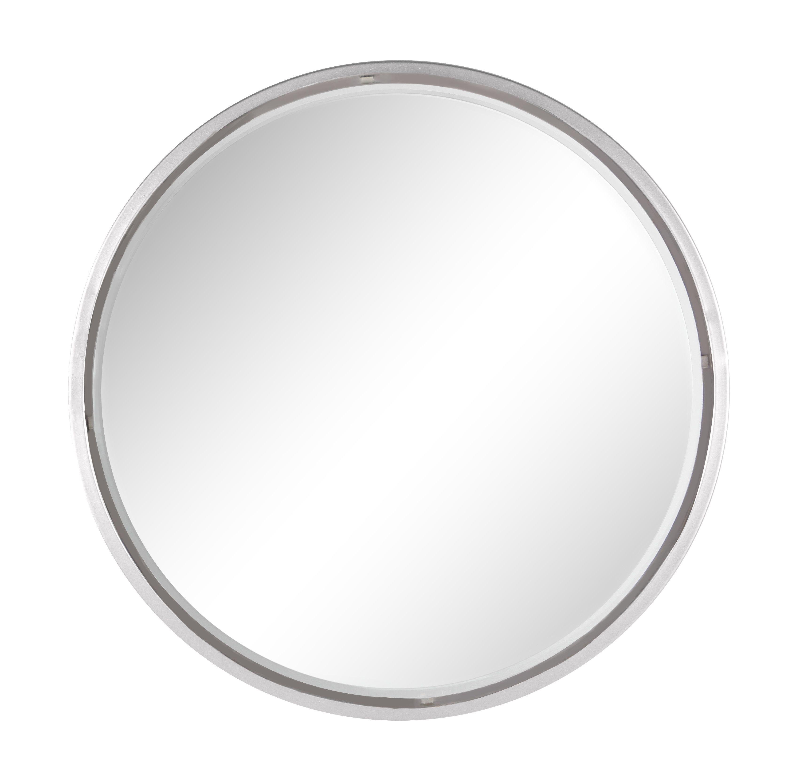 Silver Contemporary Metal Wall Mirror 24 x 24