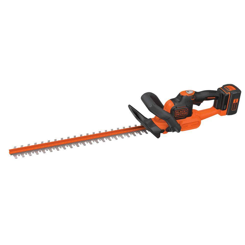 BLACKDECKER 40V MAX Cordless Battery Powered Hedge Trimmer Kit with