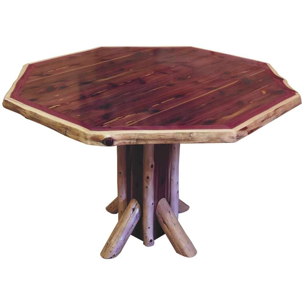 Red Cedar Log Octogon Table