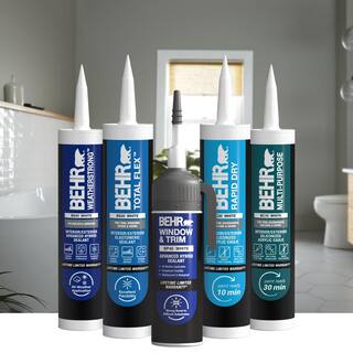 BEHR 10.1 oz. Multipurpose White Siliconized Latex Caulk BC1011