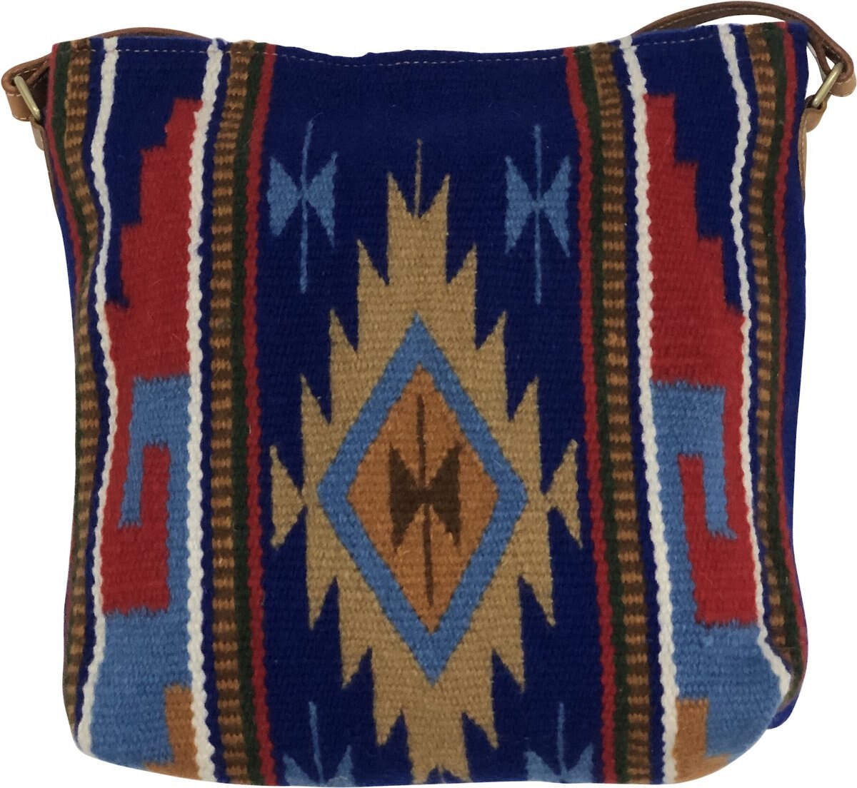 Huntley Equestrian Blue Navajo Southwestern Aztec Print Shoulder Handbag