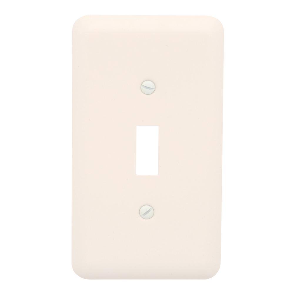 Hampton Bay Declan 1 Gang Toggle Steel Wall Plate - Almond 935TALHB