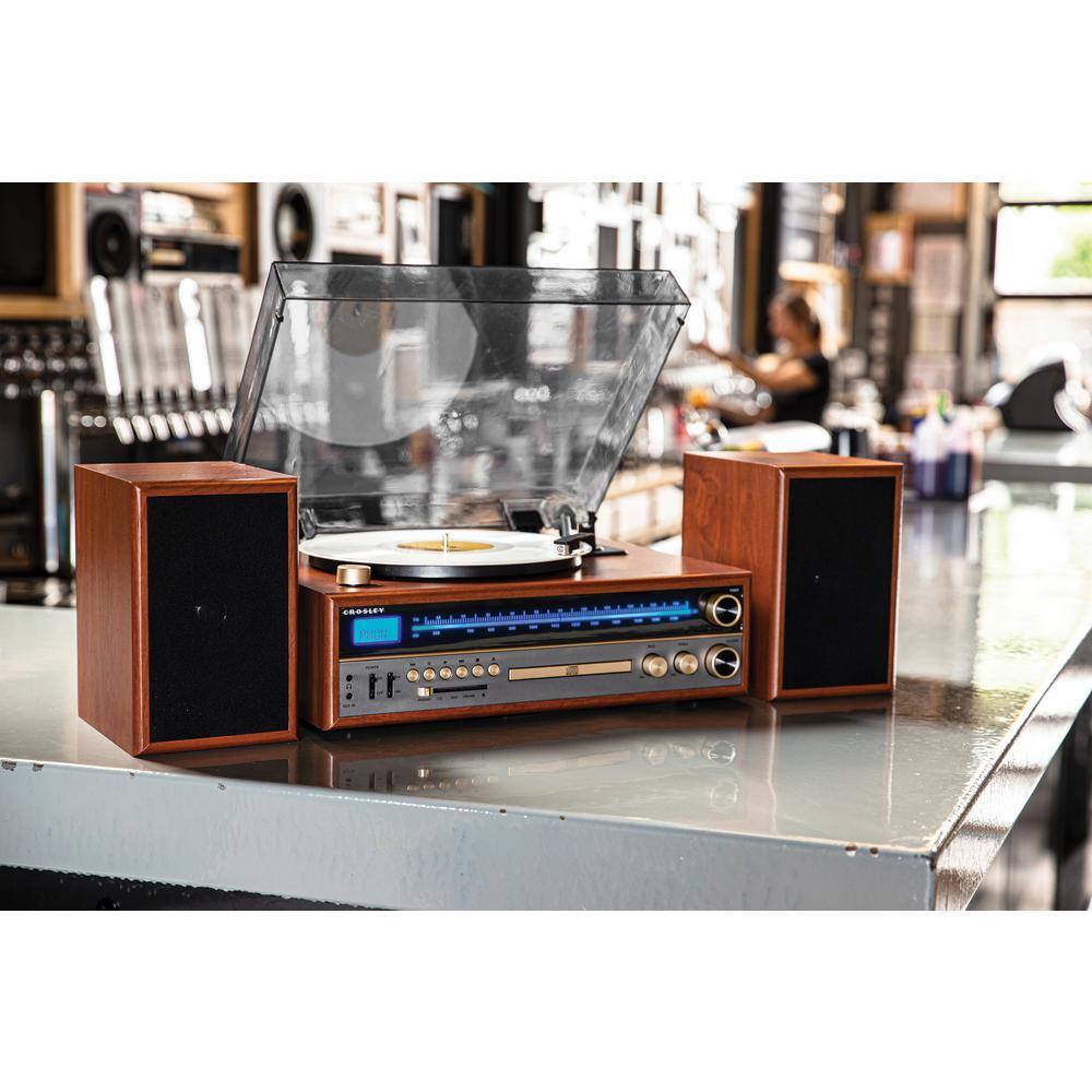 Crosley 1975T Shelf System in Walnut CR6038B-WA