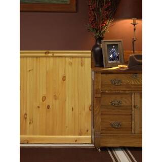 HOUSE OF FARA 0.67 sq. ft. North America Knotty Pine Tongue and Groove Wainscot Paneling 32P