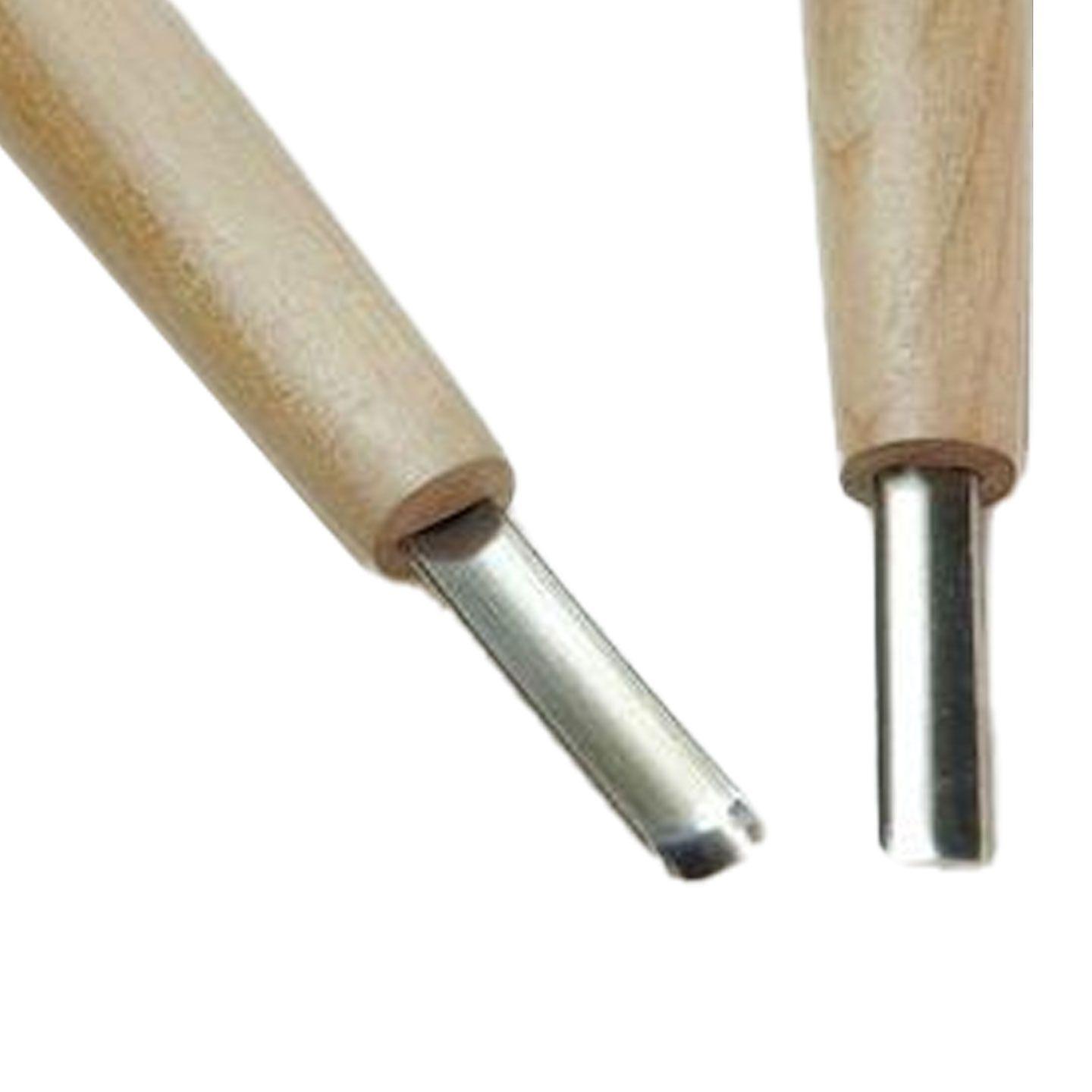 Michihamono 3mm Japanese Wood Carving Tool Semicircle U-Gouge Chisel， with High Speed Steel Blade， to Carve Channels and Grooves in Wood