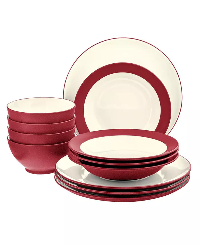 Noritake Colorwave Coupe 12-Piece Dinnerware Set Service for 4