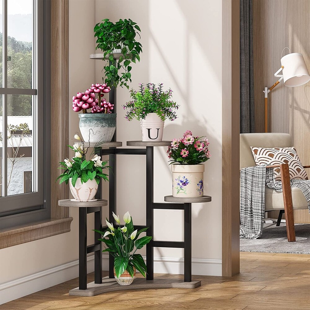 Corner Plant Stand Indoor  6 Tiered Plant Shelf Flower Stand