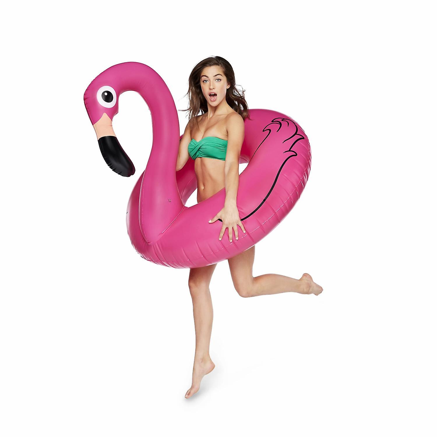 Bigmouth Inflatable Floating Lounge Badring Pink Flamingo 120cm