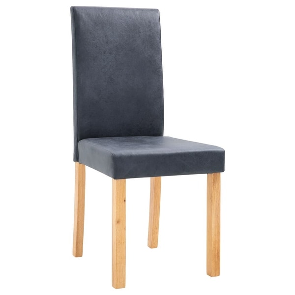 Dining Chairs 6 pcs Gray Faux Leather