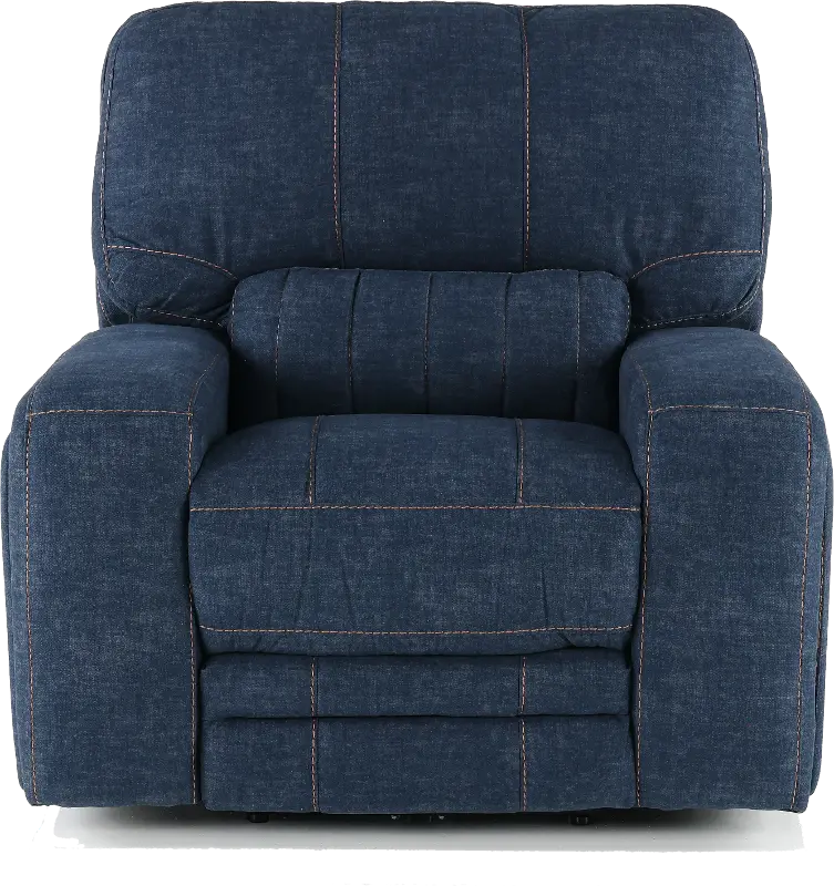 Rock Quarry Indigo Blue Power Recliner