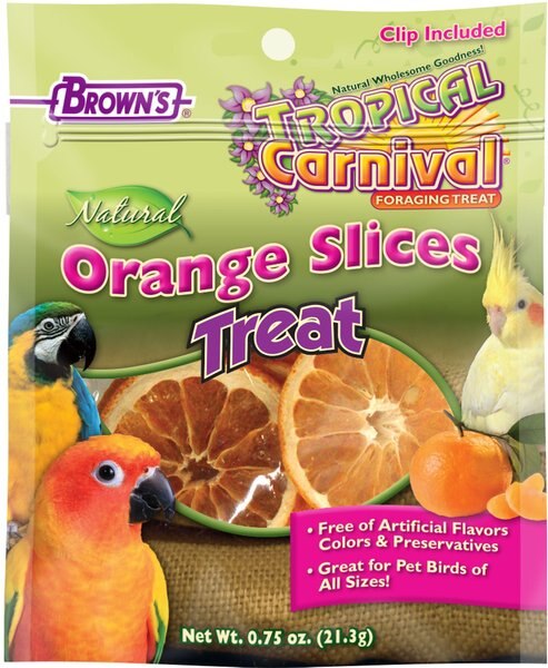 Brown's Tropical Carnival Natural Orange Slices Bird Treats