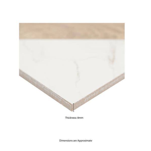 MSI Marble Wood White 10 in. x 10 in. Matte Porcelain Floor and Wall Tile (13.44 sq. ft.Case) NHDMARWOO10X10