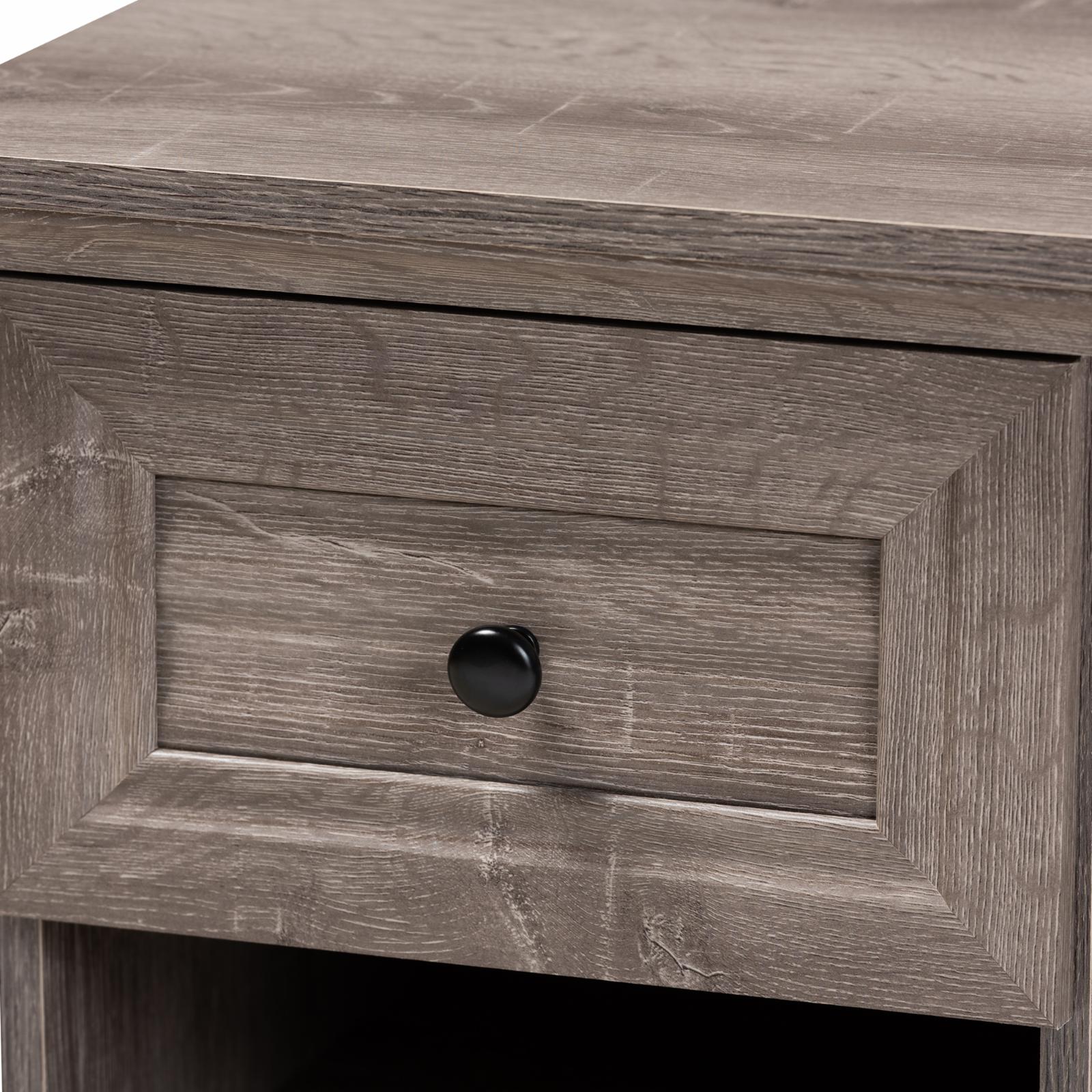 Baxton Studio Dara 1 Drawer Traditional Nightstand