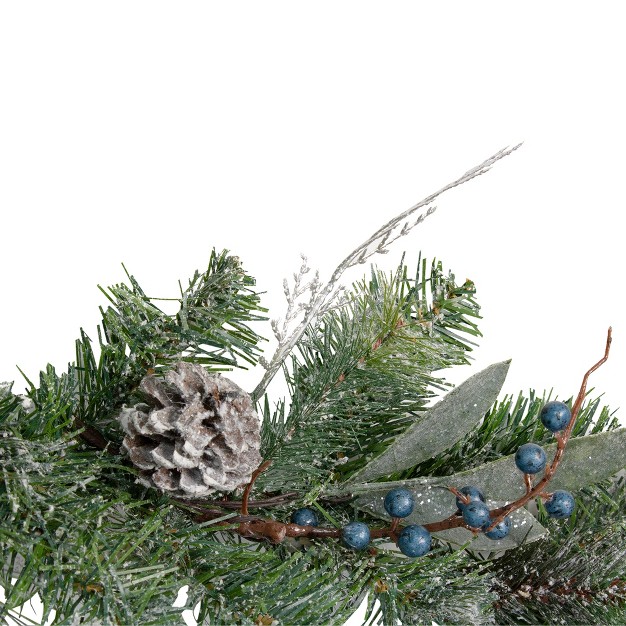 Unlit Mixed Pine Blueberries And Pine Cone Artificial Christmas Garland