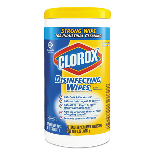 Clorox Disinfecting Wipes | 7 x 8， Lemon Fresh， 75