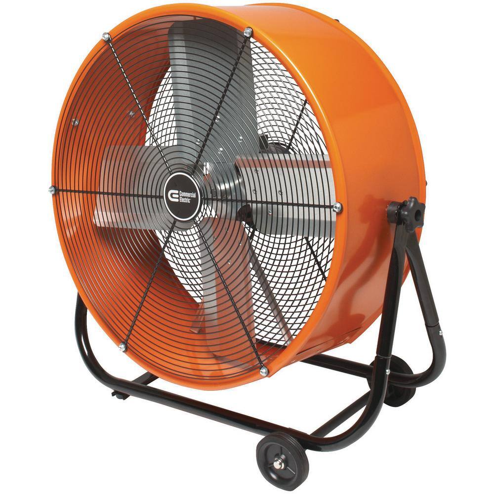 Commercial Electric 24 in. Heavy Duty 2-Speed Direct Drive Tilt Drum Fan BF24TFCE