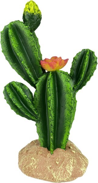 Komodo Cactus Flower Reptile Ornament， Green