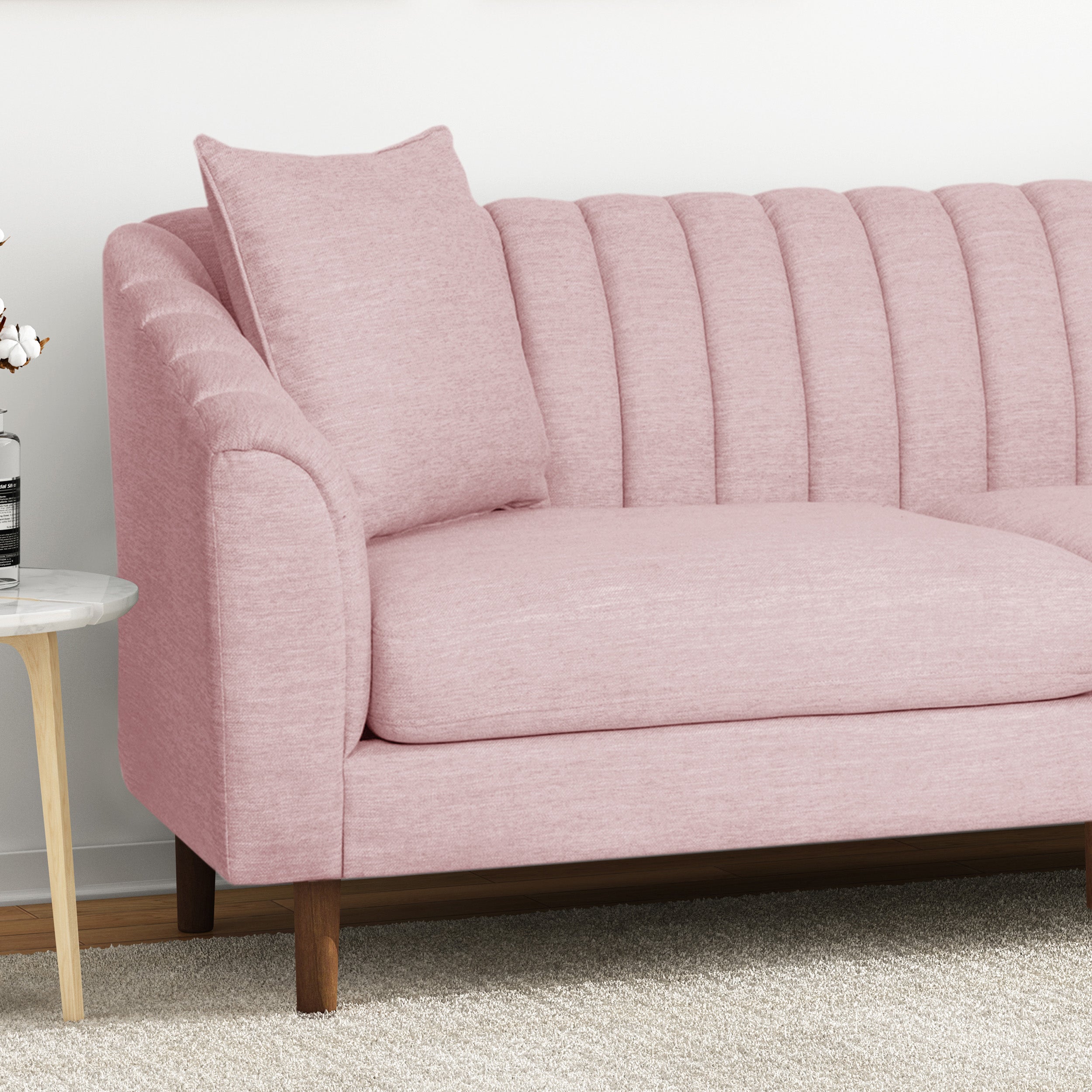 Jeannie Contemporary Fabric 3 Seater Sofa