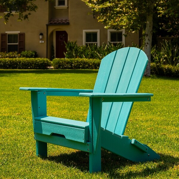 All Weather Folding Adirondack Chair，HDPE Recyclable Plastic