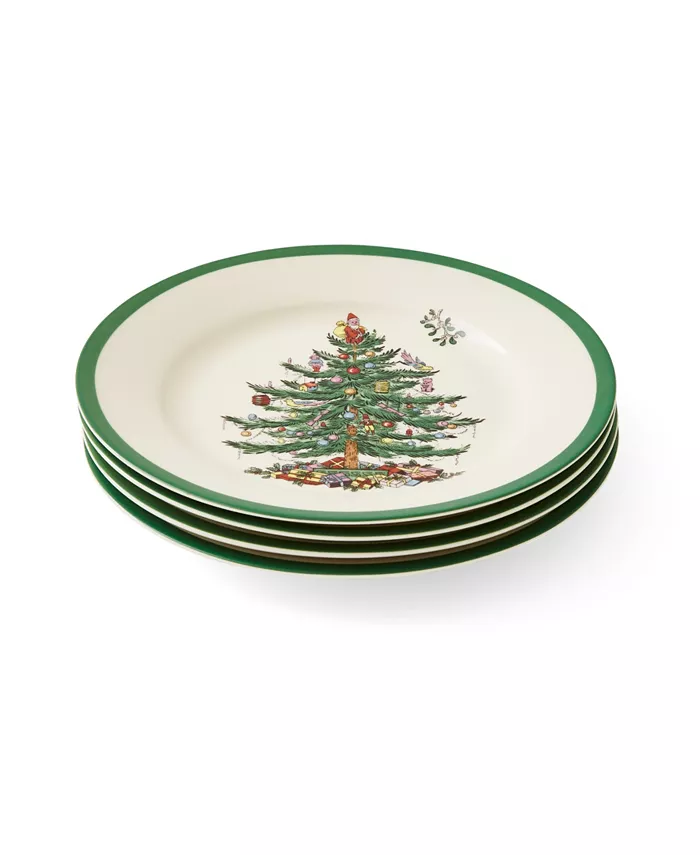 Spode Christmas Tree Dinnerware Salad Plate Set of 4