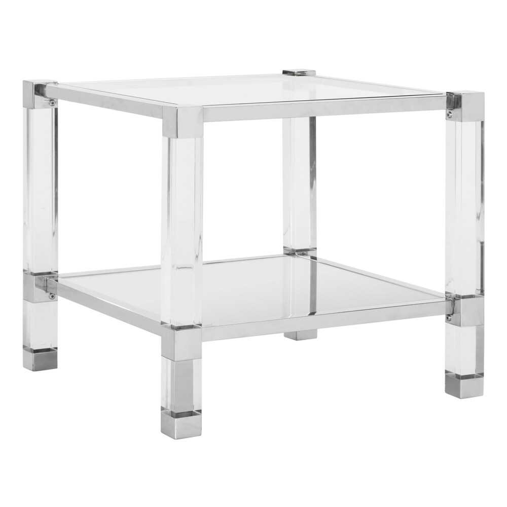 SAFAVIEH Couture High Line Collection Angie Acrylic Silver End Table   24\